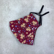 Load image into Gallery viewer, Floral Red Cotton Face Mask