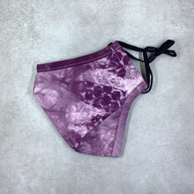 Load image into Gallery viewer, Purple Tie Dye Plaid Cotton Face Mask