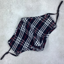 Load image into Gallery viewer, Black Plaid Cotton Face Mask