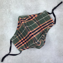 Load image into Gallery viewer, Sage Plaid Cotton Face Mask