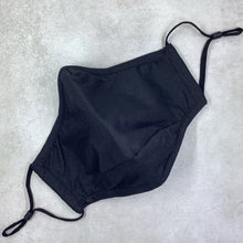 Load image into Gallery viewer, Black Cotton Face Mask