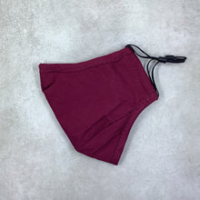 Load image into Gallery viewer, Burgundy Cotton Face Mask