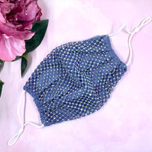 Load image into Gallery viewer, Dark Gray Crystal Mesh Face Mask