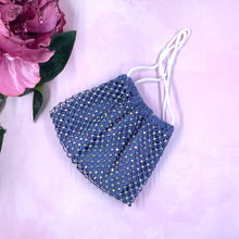 Load image into Gallery viewer, Dark Gray Crystal Mesh Face Mask