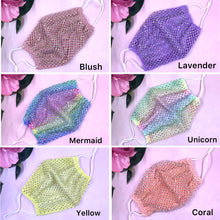 Load image into Gallery viewer, Blush Crystal Mesh Face Mask