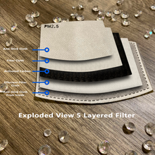 Load image into Gallery viewer, Silver Reindeer Crystal Face Mask