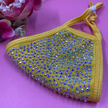 Load image into Gallery viewer, Yellow Crystal Face Mask