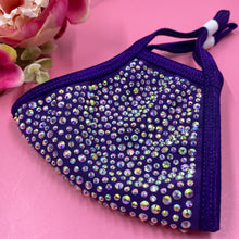 Load image into Gallery viewer, Purple AB Crystal Face Mask