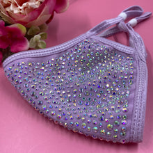 Load image into Gallery viewer, Lilac Crystal Face Mask