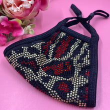 Load image into Gallery viewer, Red Animal Crystal Face Mask