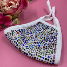 Load image into Gallery viewer, Mosaic White Crystal Face Mask