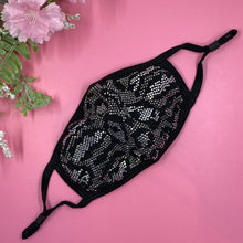 Load image into Gallery viewer, Black Animal Crystal Face Mask