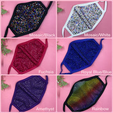 Load image into Gallery viewer, Shamrocks On White Crystal Face Mask