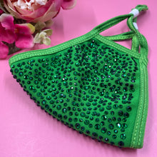Load image into Gallery viewer, Green Crystal Face Mask