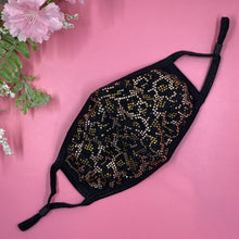 Load image into Gallery viewer, Leopard Crystal Face Mask