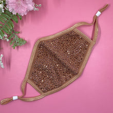 Load image into Gallery viewer, Rose Gold Crystal Face Mask