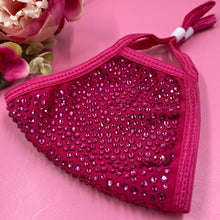 Load image into Gallery viewer, Fuchsia Crystal Face Mask
