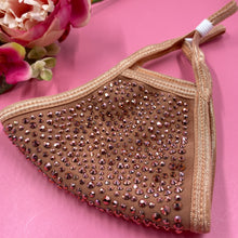 Load image into Gallery viewer, Rose Gold Crystal Face Mask