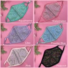 Load image into Gallery viewer, Pink Crystal Face Mask