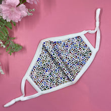 Load image into Gallery viewer, Mosaic White Crystal Face Mask