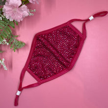 Load image into Gallery viewer, Fuchsia Crystal Face Mask