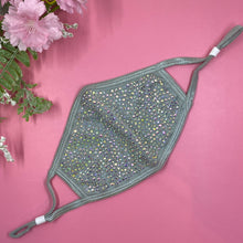 Load image into Gallery viewer, Gray Crystal Face Mask