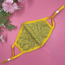 Load image into Gallery viewer, Yellow Crystal Face Mask