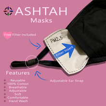 Load image into Gallery viewer, Black Gold Crystal Face Mask
