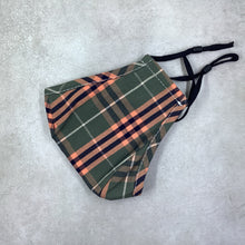 Load image into Gallery viewer, Sage Plaid Cotton Face Mask
