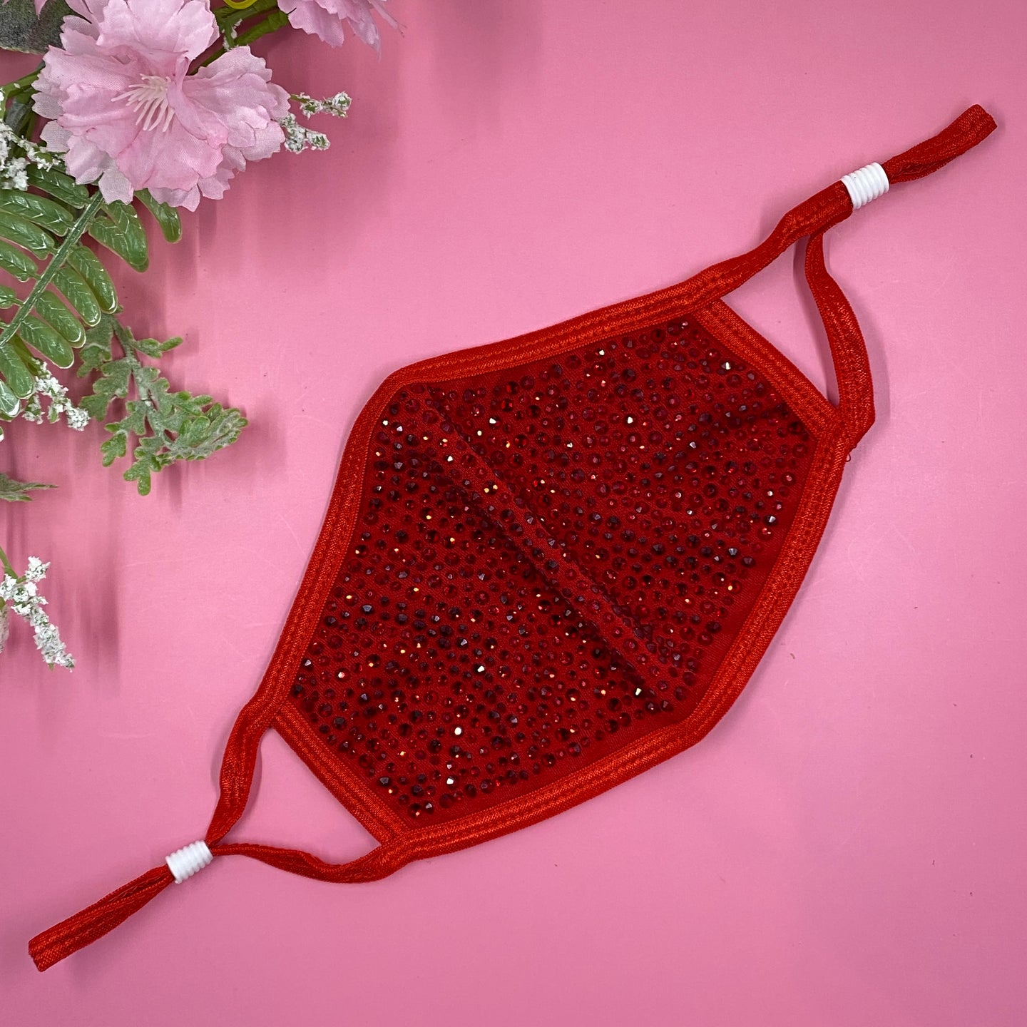 Ruby Red Crystal Face Mask